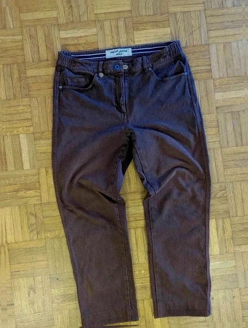 Élégant Pantalon Saint James taupe – coupe droite casual chic 38