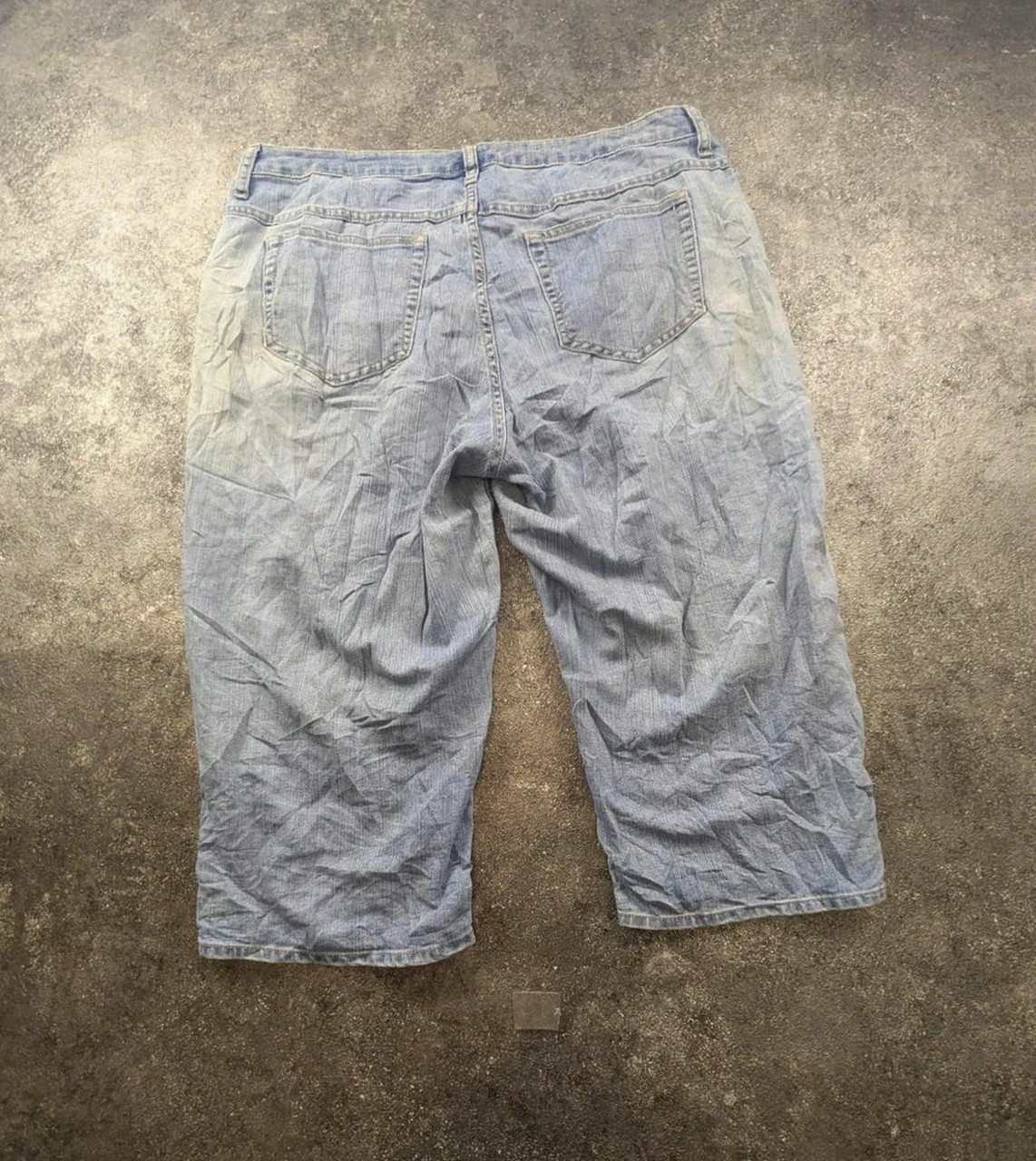 Pantacourt jean Riders by Lee denim clair Y2K baggy capri femme T44 Xxl – Lee – taille XXL / 44 / 16 3