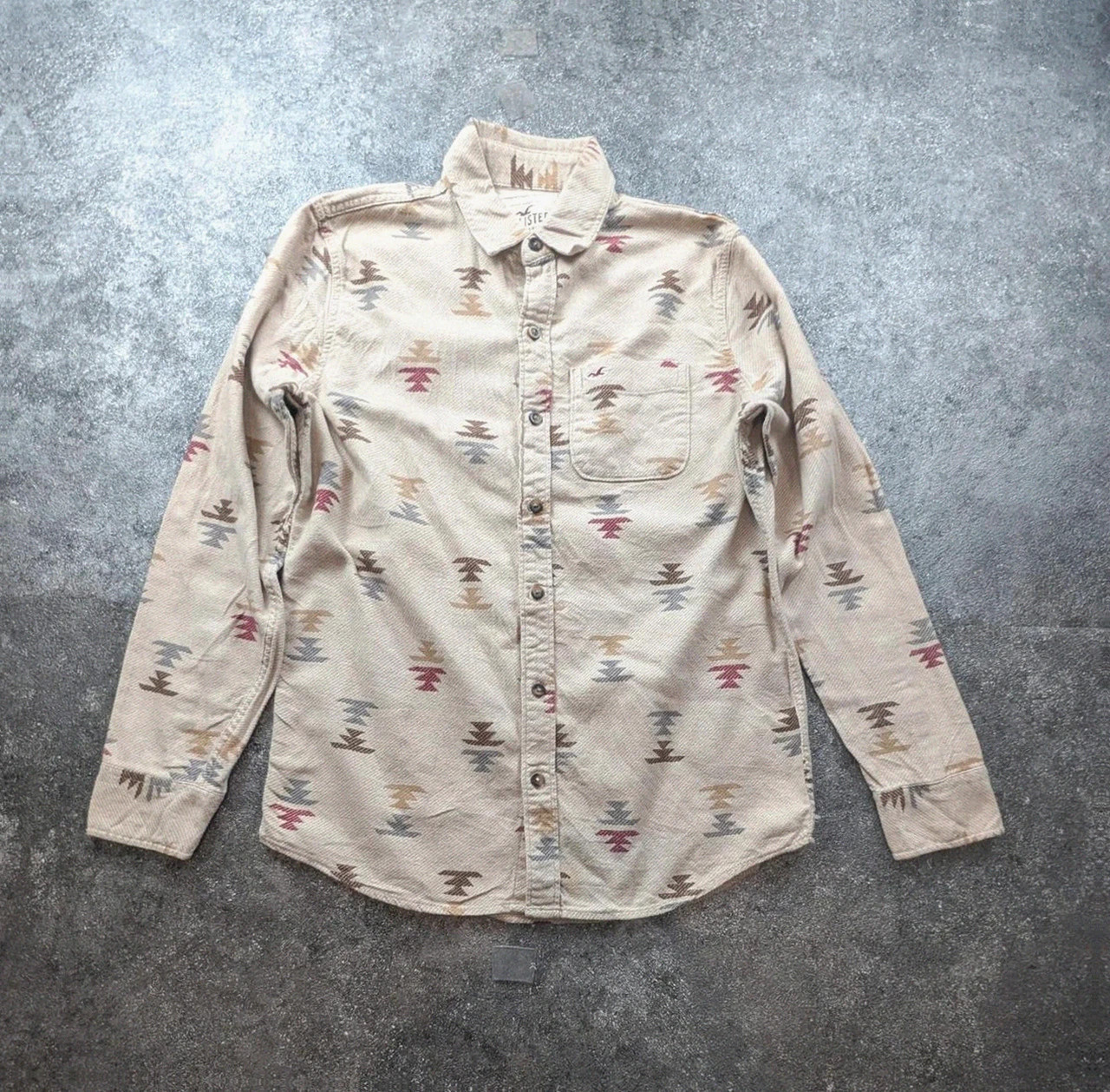 Chemise Hollister California Pacific Merchants 1922 Southwestern Aztec Western 100% coton – S – Hollister – taille S 2
