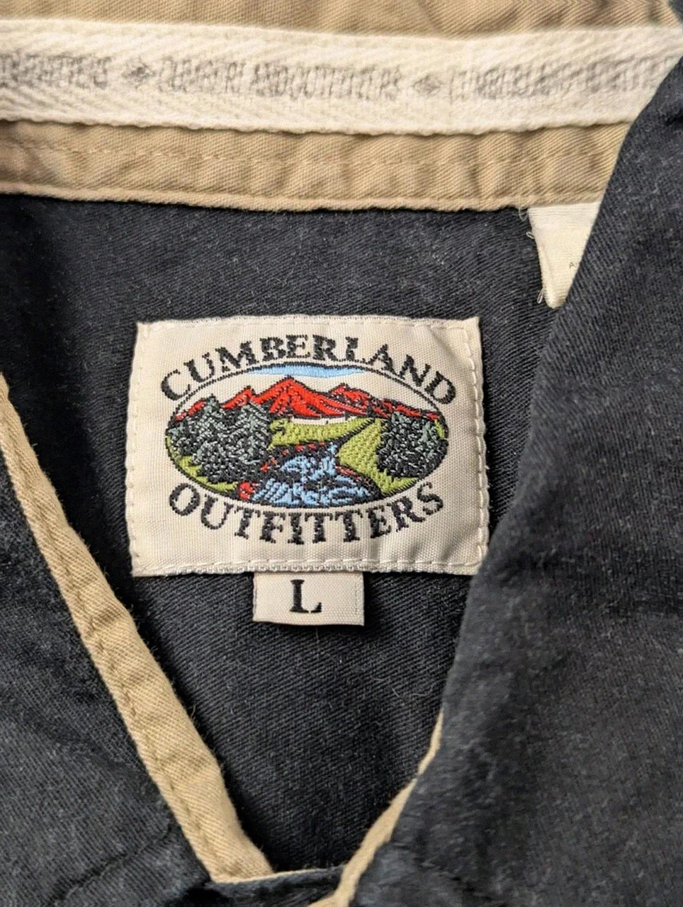 Chemise western Cumberland Outfitters L noire motif tête de bison cowboy ranch vintage homme – Vintage Dressing – taille L 4