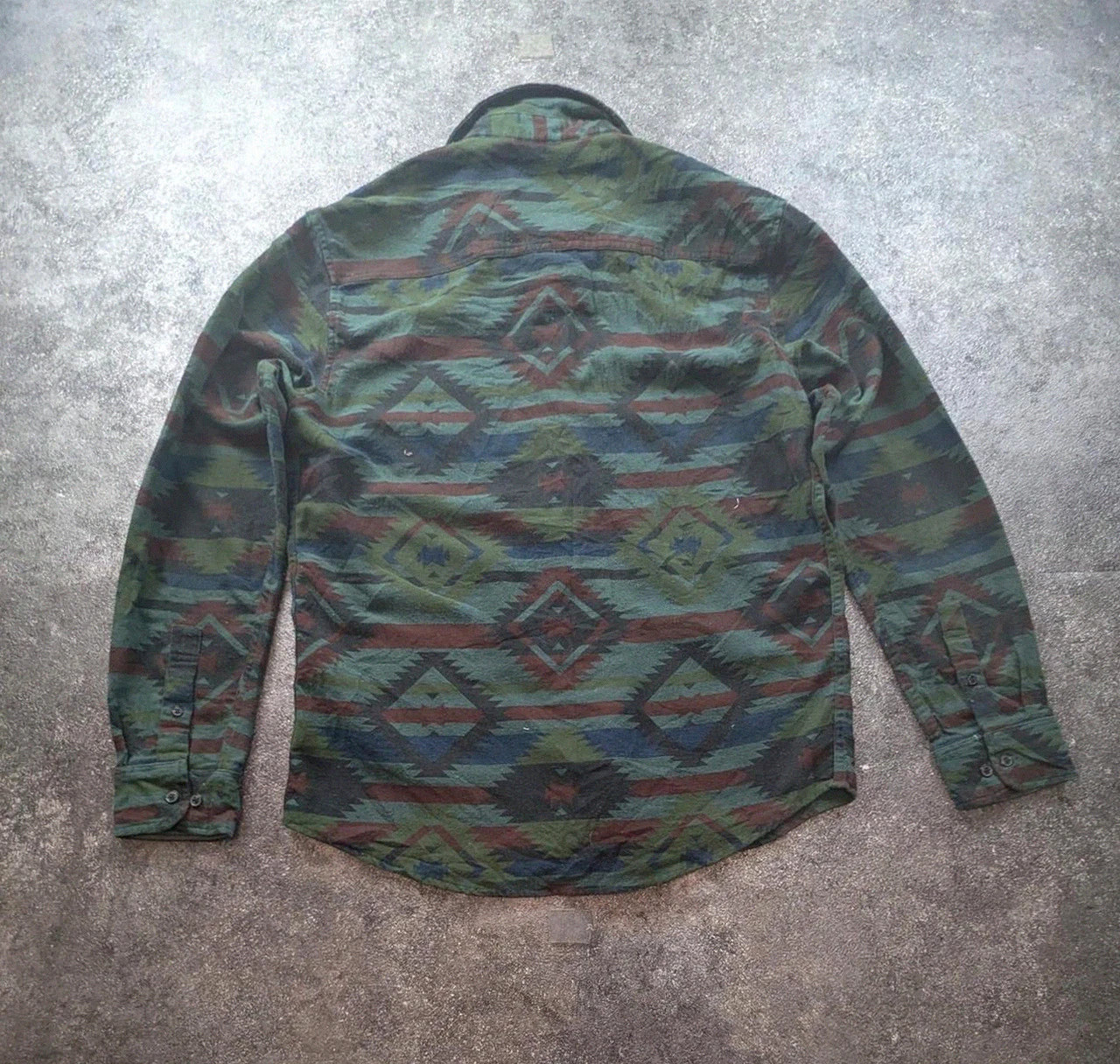 Chemise Mbx Premium Goods Aztec Southwestern Western Outdoor – Homme L – Vintage Dressing – taille L 3