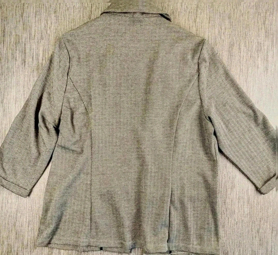 Veste blazer Modavista gris motif chevrons – taille 48 L – MODAVISTA – taille L / 40 / 12 2