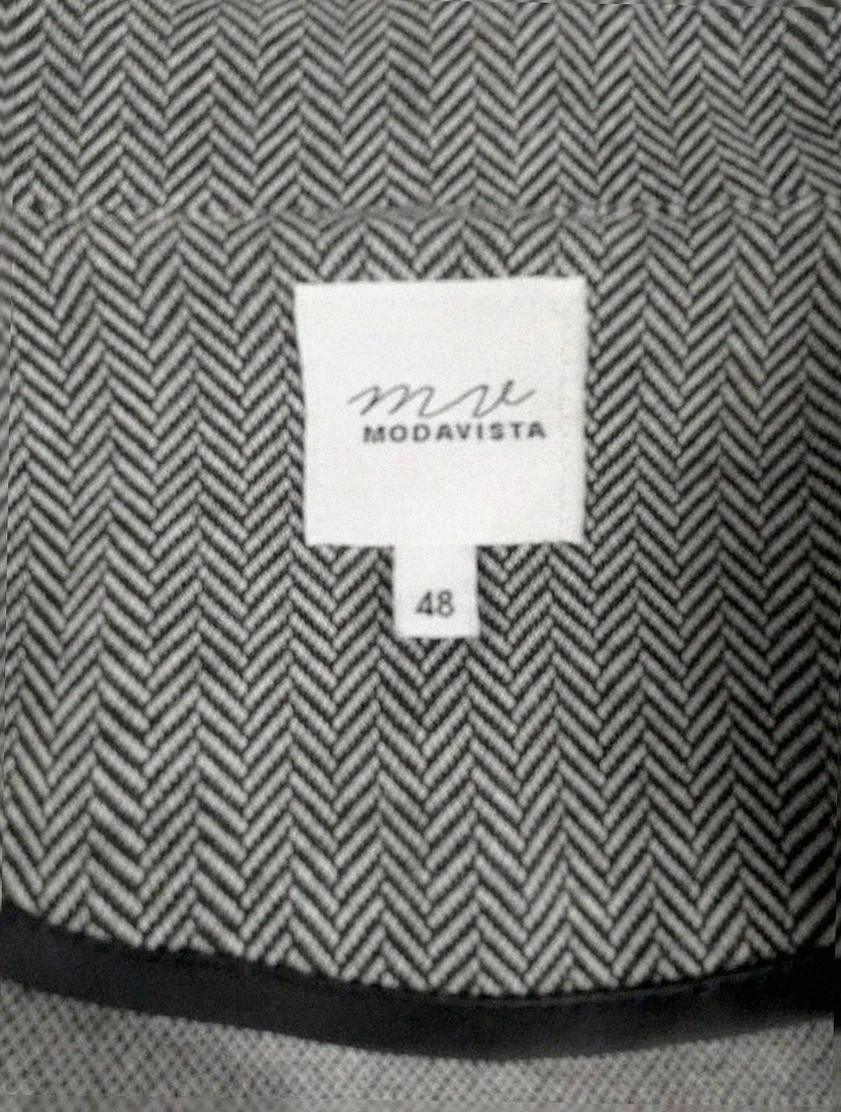 Veste blazer Modavista gris motif chevrons – taille 48 L – MODAVISTA – taille L / 40 / 12 4