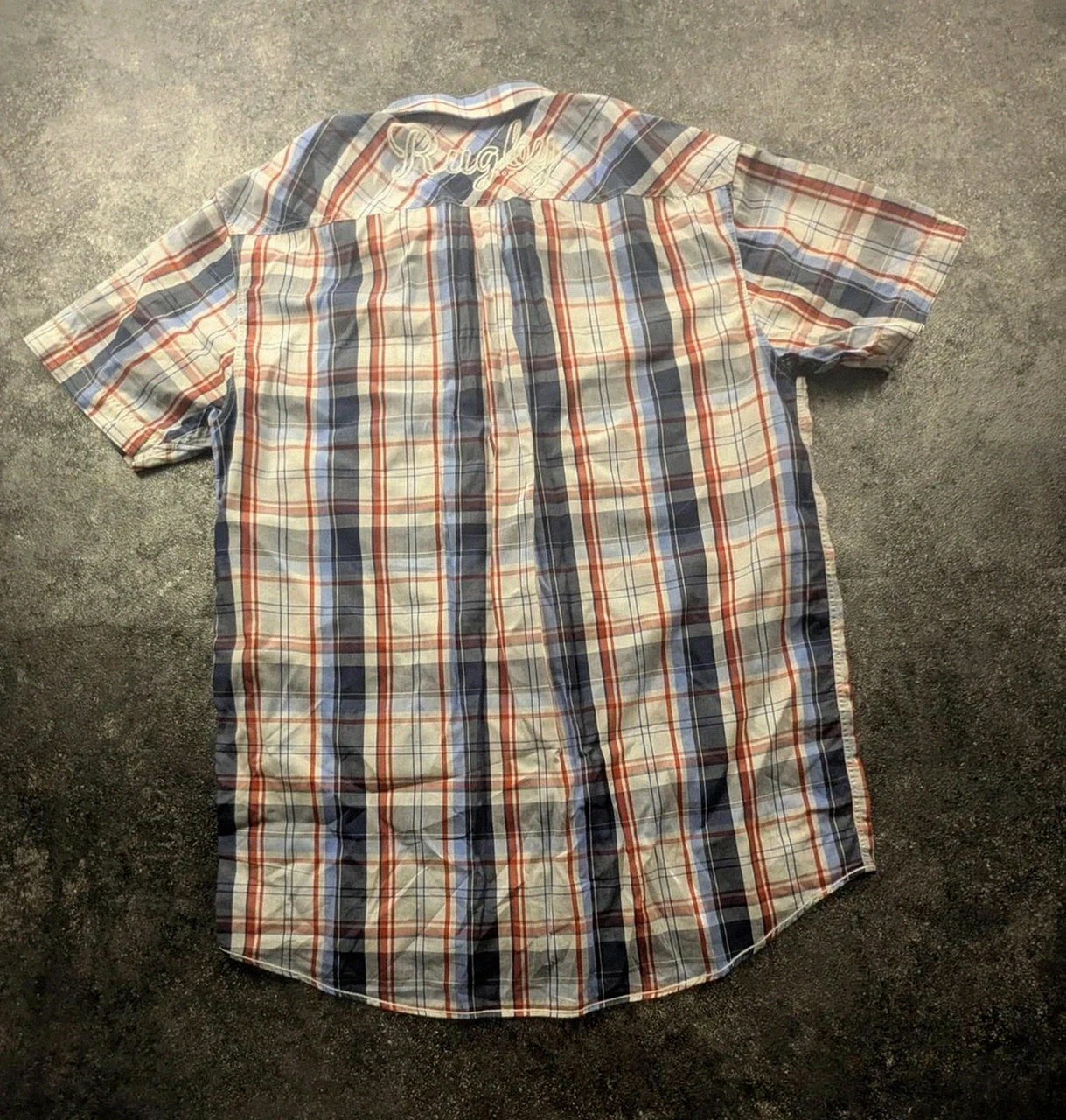 Chemise Kamaté 2XL Homme Carreaux Bleu Rouge Blanc 100 % Coton Manches Courtes Casual Vintage – Vintage Dressing – taille XXL 3