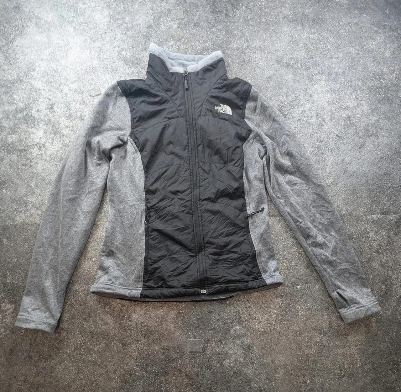 The North Face Veste Polaire Hybride Femme S Noir Gris Matelassée Outdoor Randonnée Trekking – The North Face – taille S / 36 / 8 3