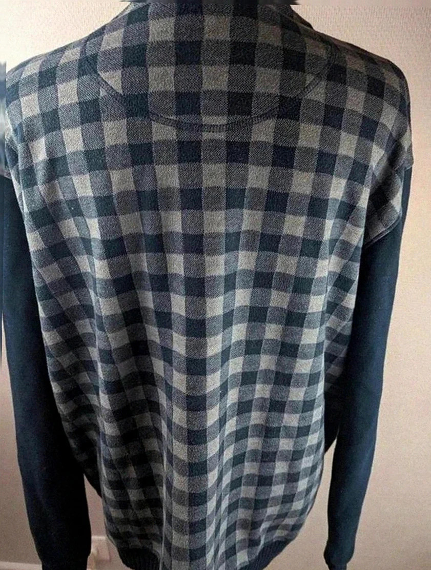 Gilet zippé Otago – Xxl – Motif damier – Style rugby bleu marine – OTAGO – taille XXL 3