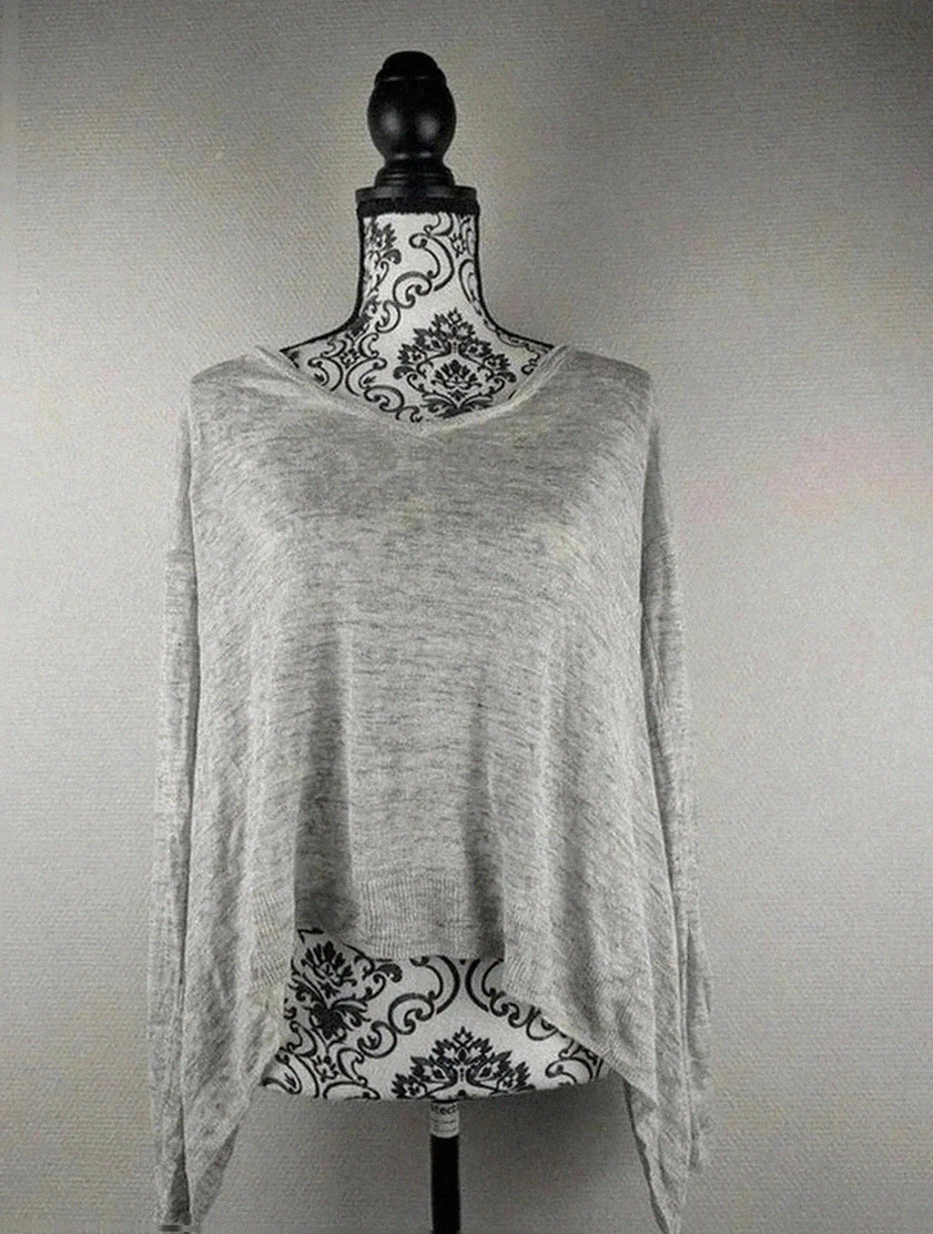 Top en maille fine Kujten cachemire lin, col V, dos croisé, coupe fluide S – Kujten – taille S / 36 / 8