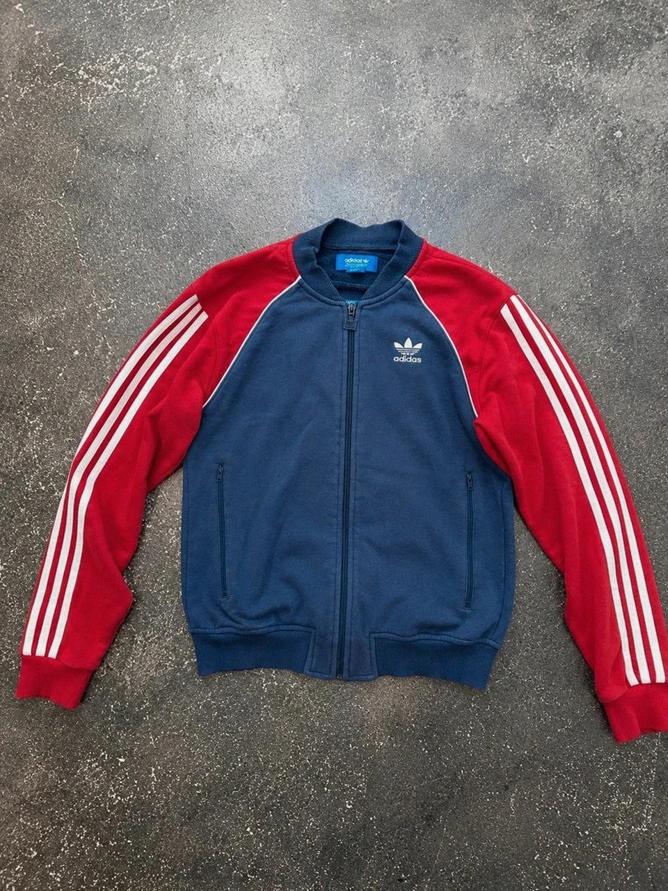 Adidas Originals Firebird Track Jacket Vintage Bleu Rouge Xs
