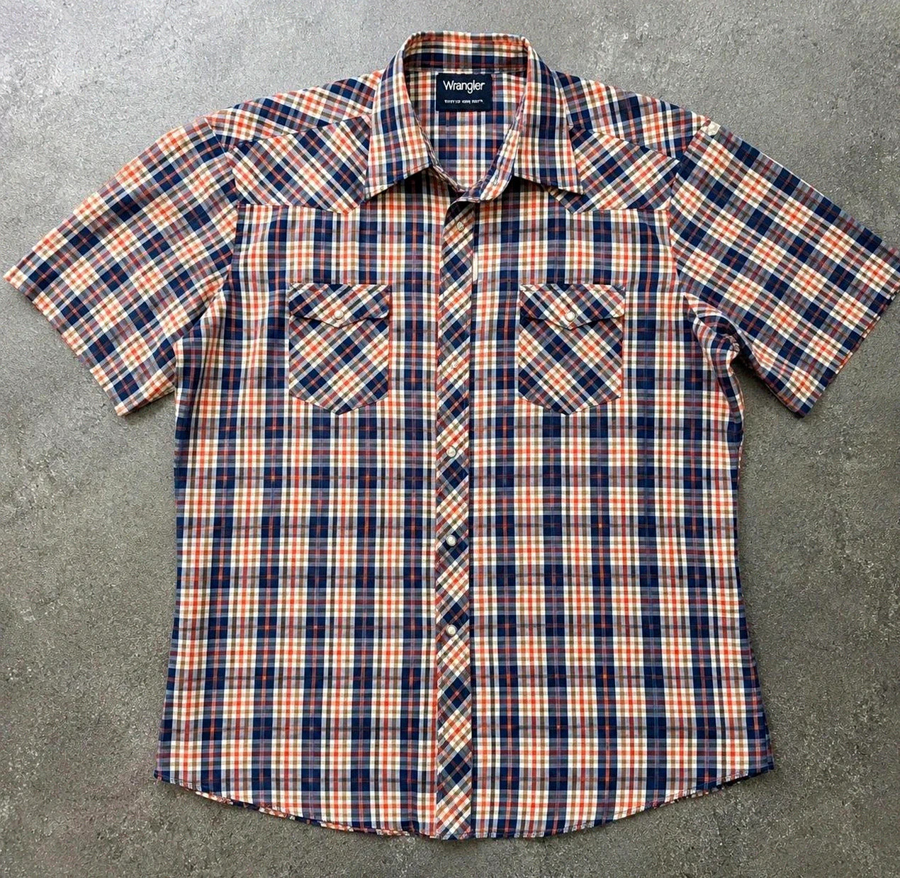 Wrangler Western Shirts chemise western vintage carreaux cowboy taille env. L