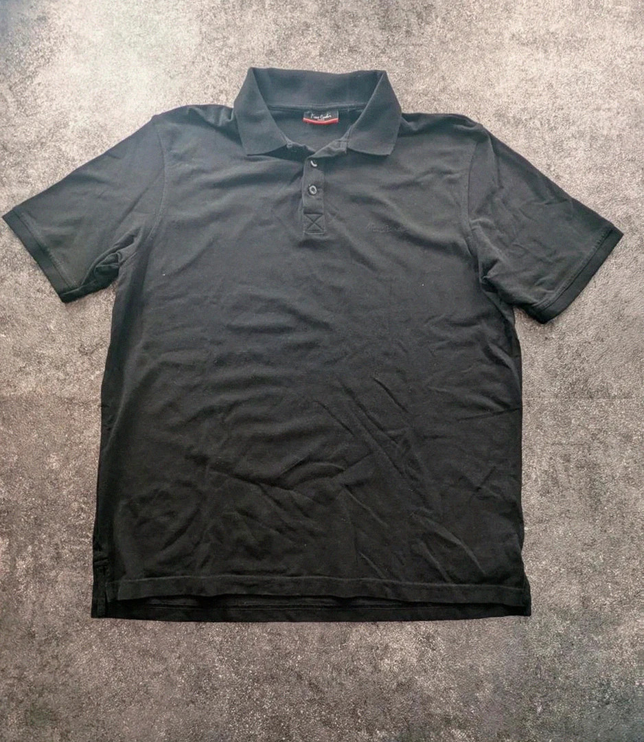 Polo pierre cardin noir regular fit Xxl coton épais streetwear classique