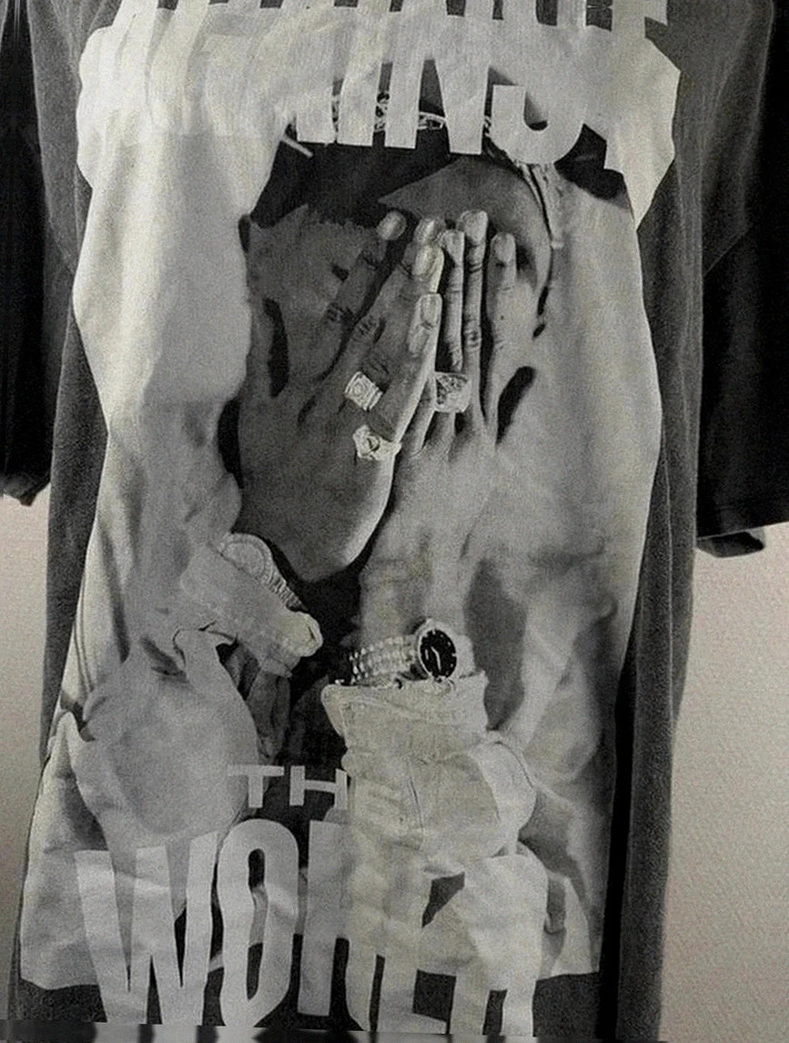 Magnifique t shirt 2pac bershka gris vintage fan streetwear y2k hip-hop 2000 mixtebS – Bershka – taille S 4
