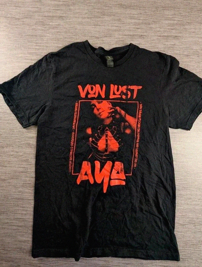 T-shirt Gildan noir Von Lust Aya – look underground alternatif métal hardrock emo Gothik taille L