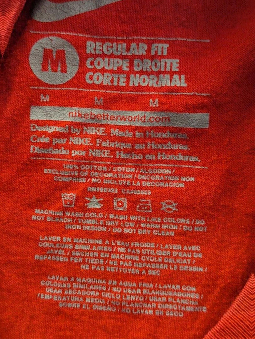 t shirt nike rouge made you look swoosh streetwear taille M vintage – Nike – taille M 4