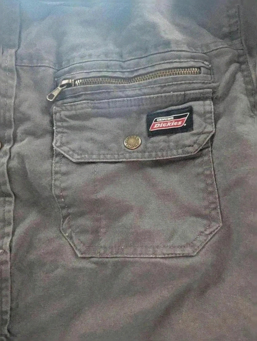Veste Dickies workwear grise canvas capuche sweat doublure matelassée L outdoor streetwear biker – Dickies – taille L 3