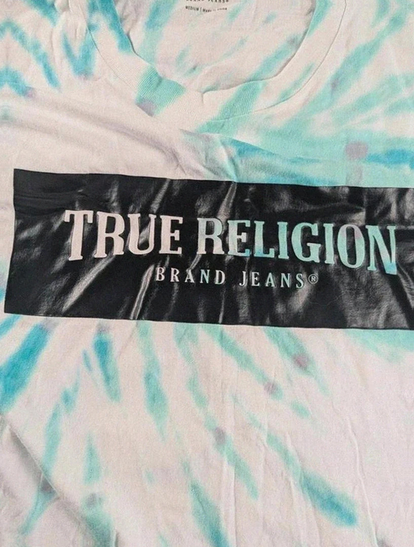 T-shirt bleu tie dye True Religion – taille M oversize tendance urban bohème – True Religion – taille M 3