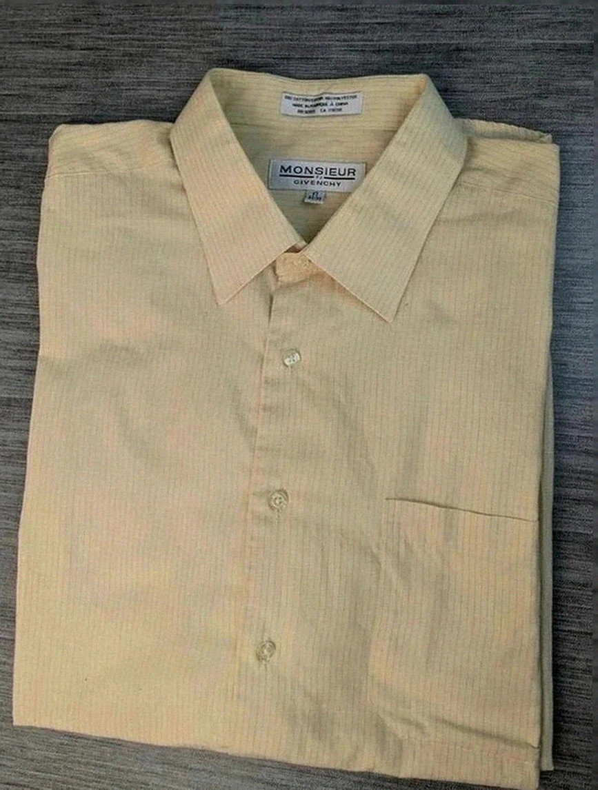 Chemise Monsieur by Givenchy en coton mélangé à fines rayures – taille 17 (L/XL)