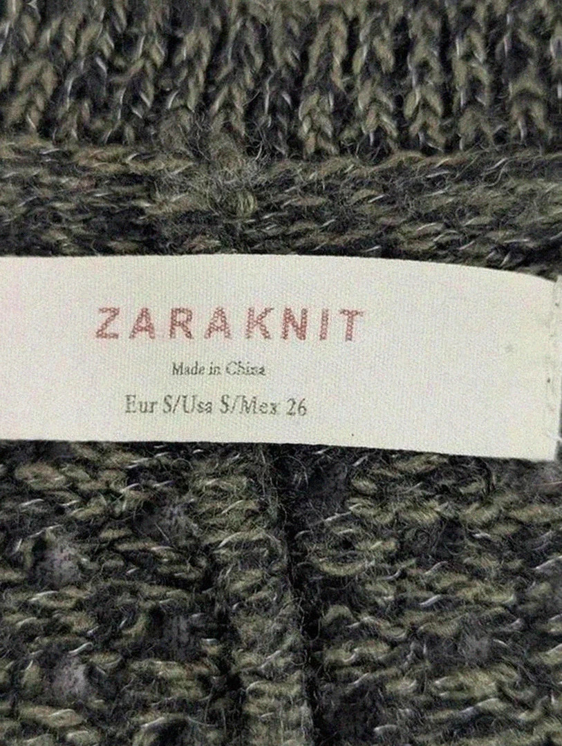 Veste cardigan Zara Knit vert kaki – taille S (convient XS) – Zara Knit – taille S / 36 / 8 4