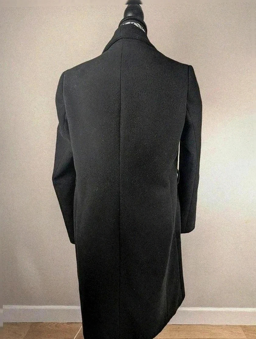🧥 manteau long Rinascimento noir (coupe élégante drapée) tendance – Rinascimento – taille M / 38 / 10 3