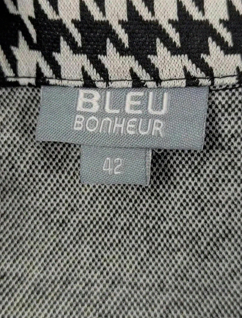 🖤 Veste pied-de-poule Bleu Bonheur – Taille 42 – Bleu bonheur – taille XL / 42 / 14 3