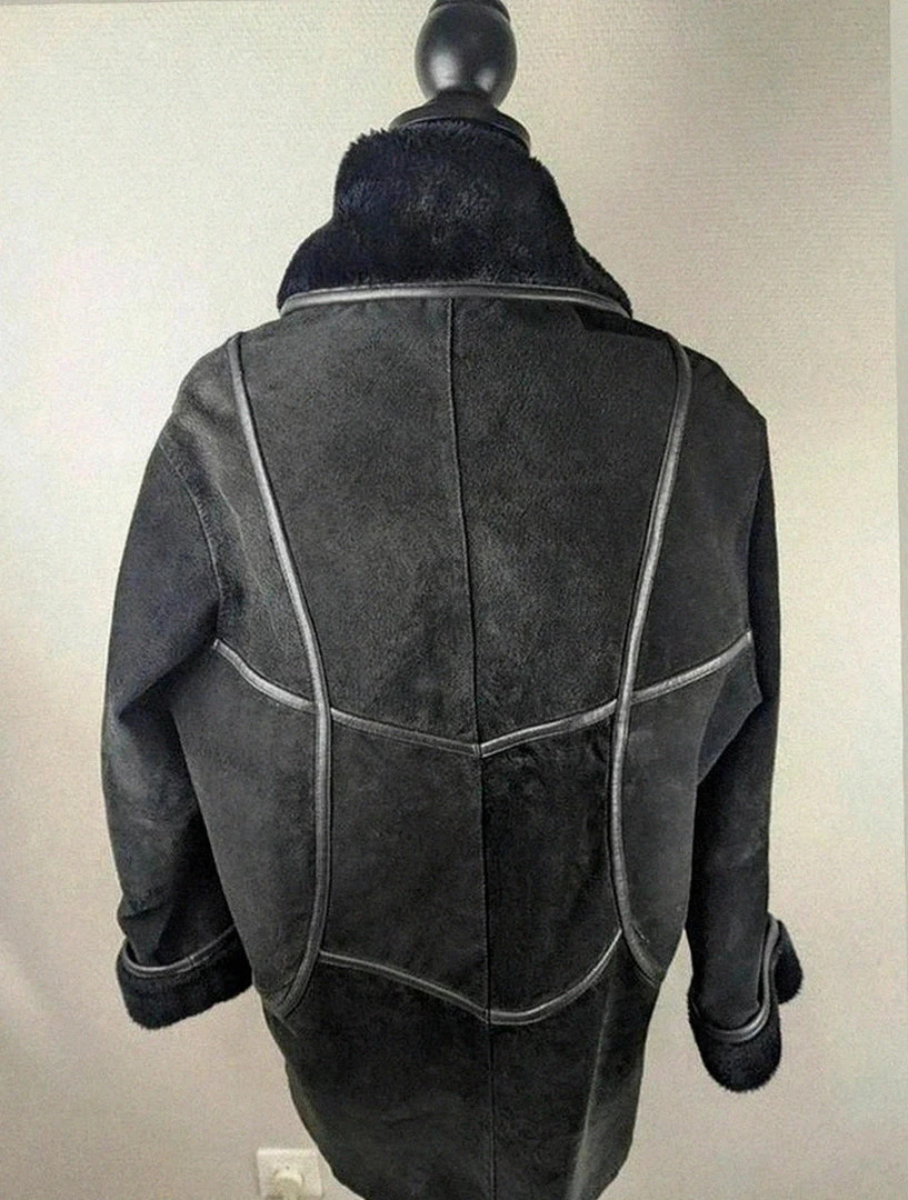 Manteau vintage dressing effet peau retournée hiver chaud élégant pogskin split – Vintage Dressing – taille L / 40 / 12 3
