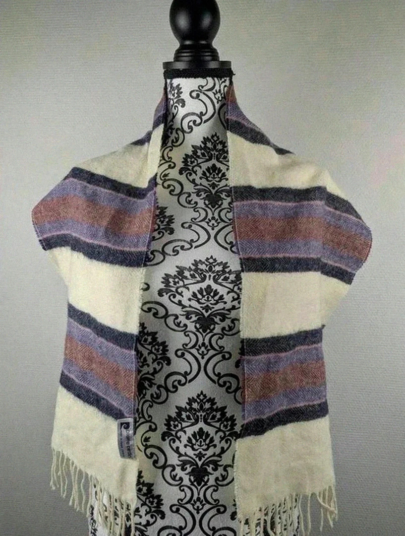 Écharpe Pierre Cardin Paris vintage rayée – élégante & extra douce – idée cadeau NoëlMixte – Pierre Cardin 2
