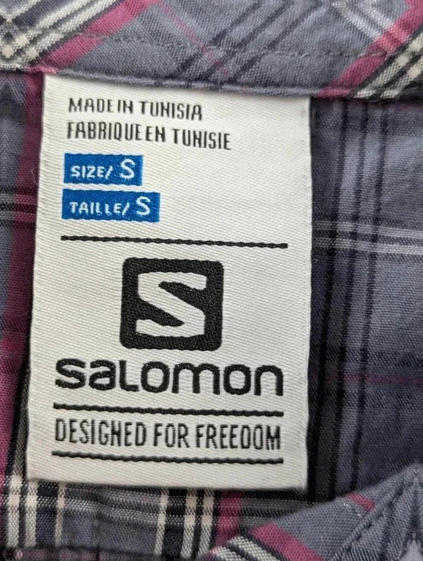Chemise Salomon carreaux outdoor randonnée S neuve coupe ajustée hiking – Salomon – taille S / 36 / 8 5