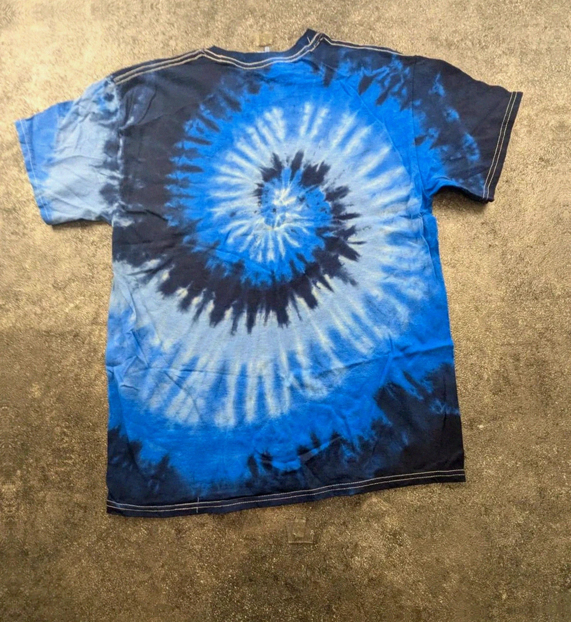 T-shirt vintage bleu Y2K S. Padre Island Texas tie dye spiral L – Gildan – taille L 3