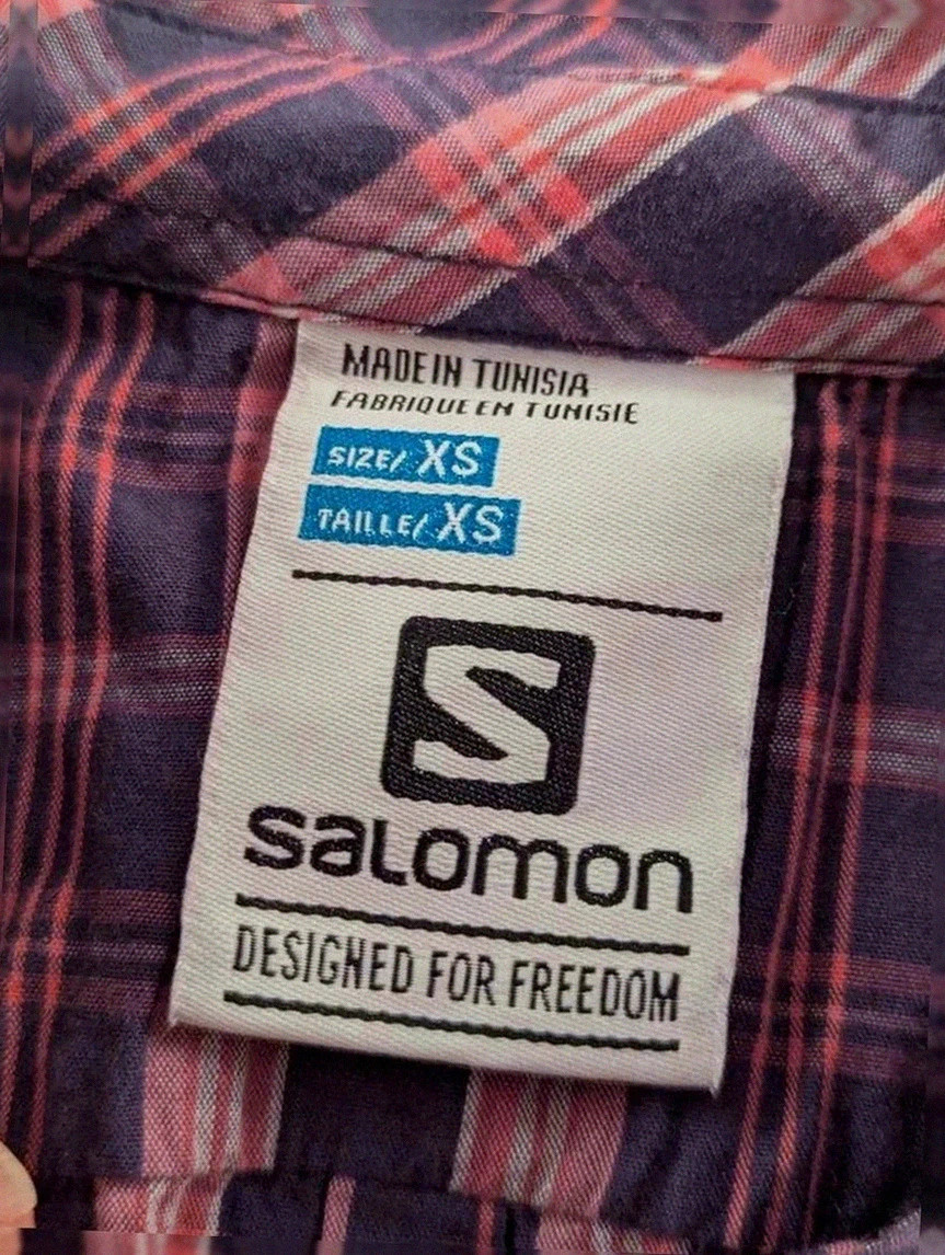 Chemise Salomon carreaux outdoor randonnée Xs neuve coupe ajustée hiking – Salomon – taille XS / 34 / 6 4