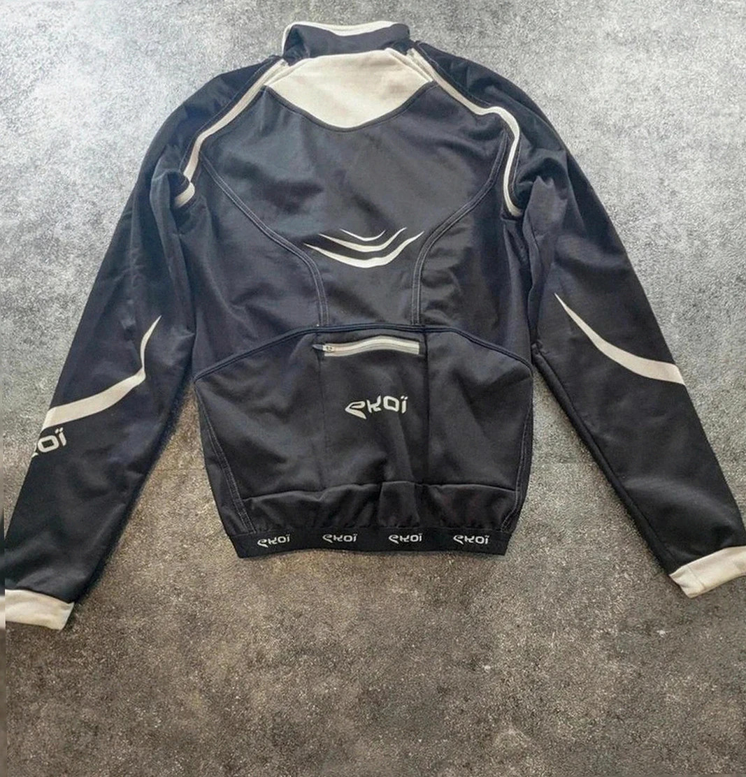 Veste vélo Ekoï manches amovibles thermique coupe vent respirant cycling jacket noir S ajusté – Ekoi – taille S 2
