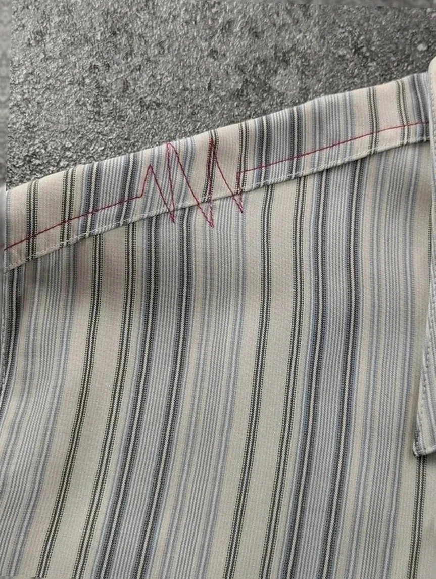 Chemise billabong surf skate y2k rayures manches courtes L brodée – Billabong – taille L 4