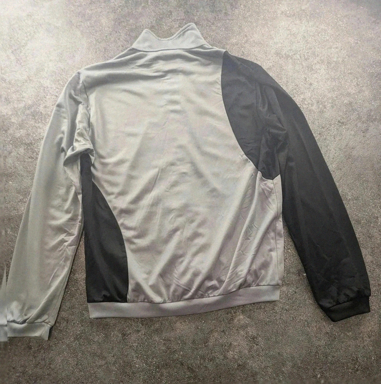 Veste adidas track jacket vintage grise noir zip full 3 bandes sport streetwear Y2K L – adidas – taille L 2