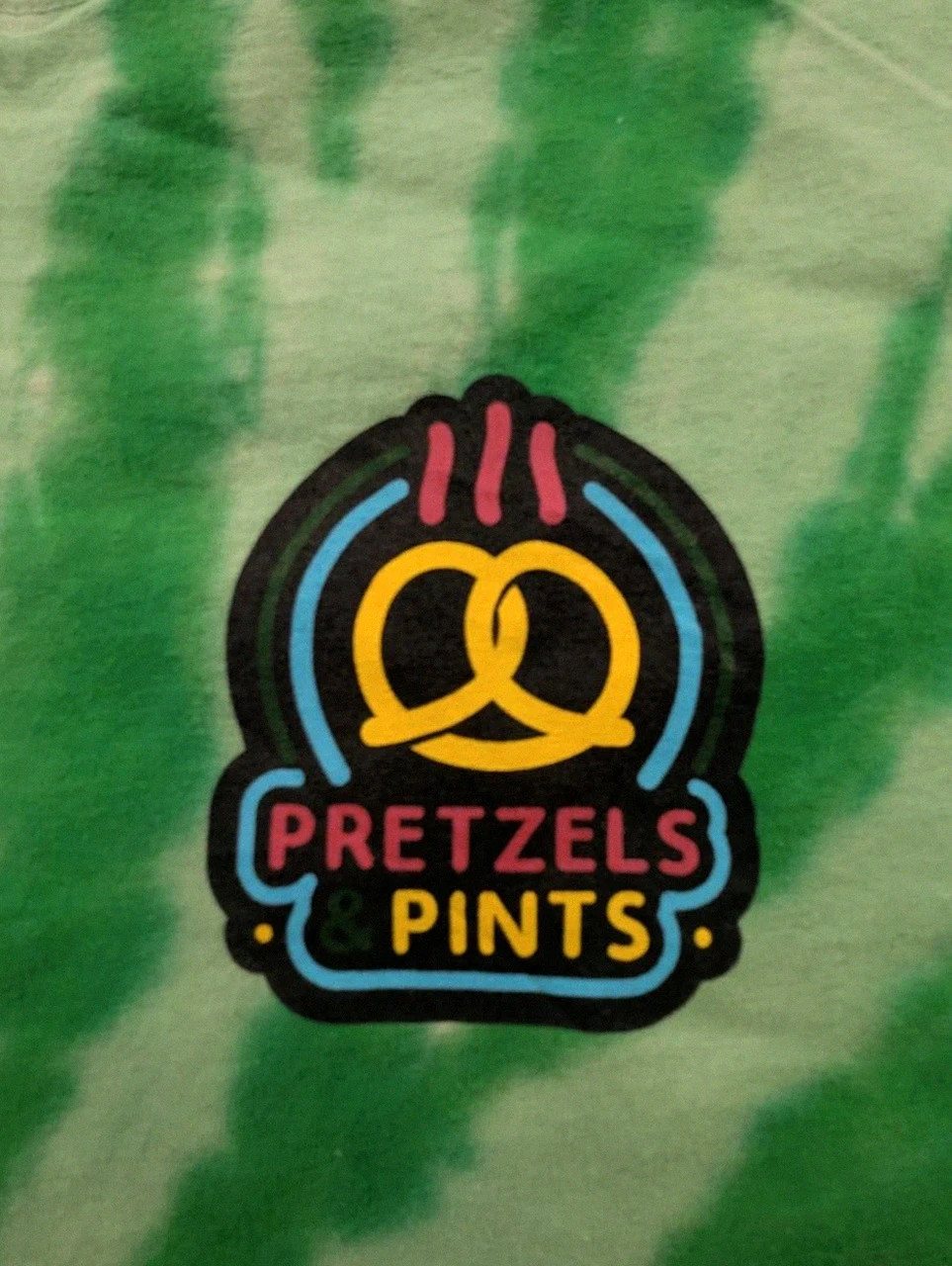 T-shirt Pretzels & Pints tie dye San Diego spiral surf skate festival Usa L – Port & Company – taille L 4