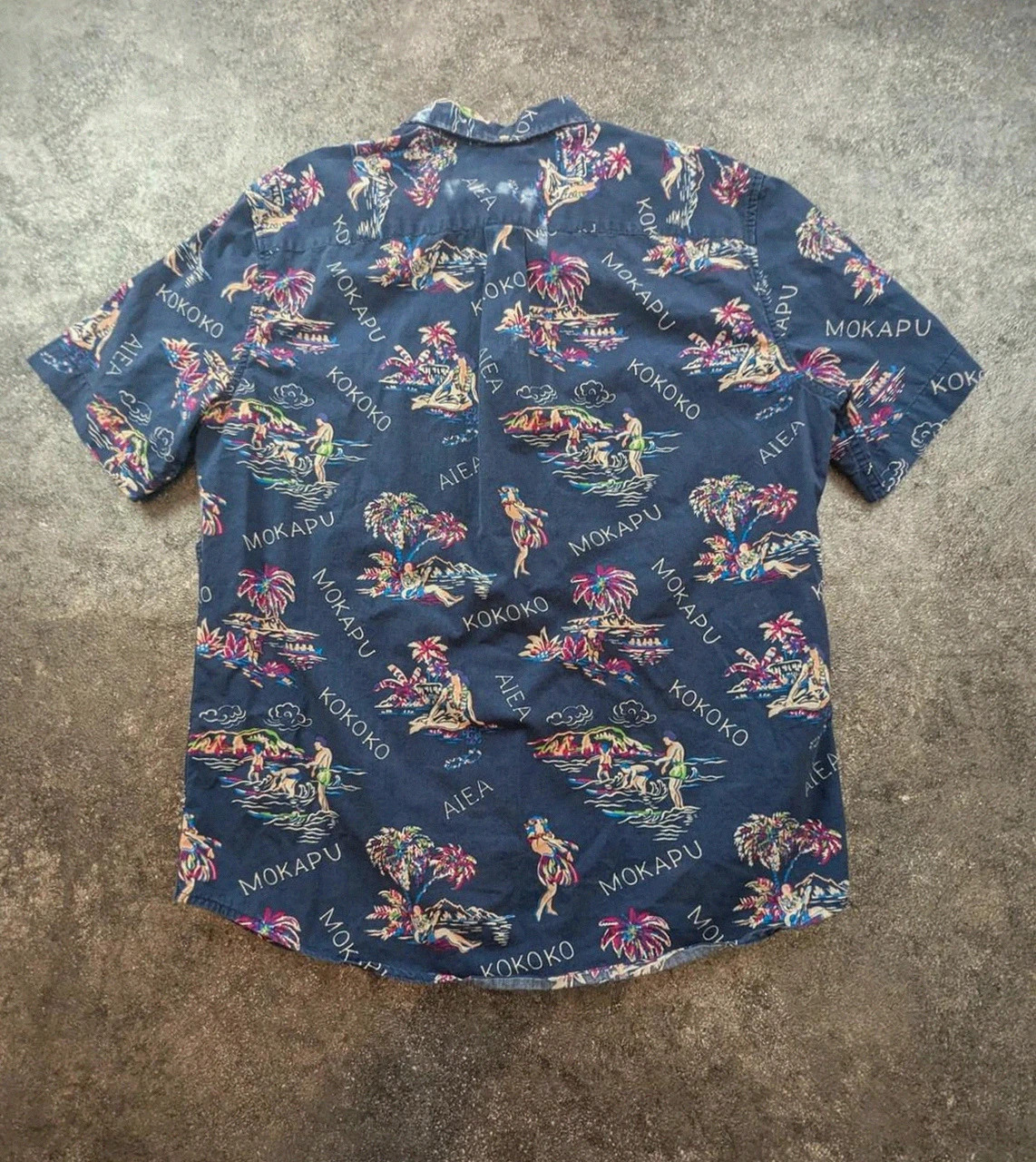Chemise hawaïenne St John’s Bay slim fit L coton motif aloha surf vintage – Vintage Dressing – taille L 3