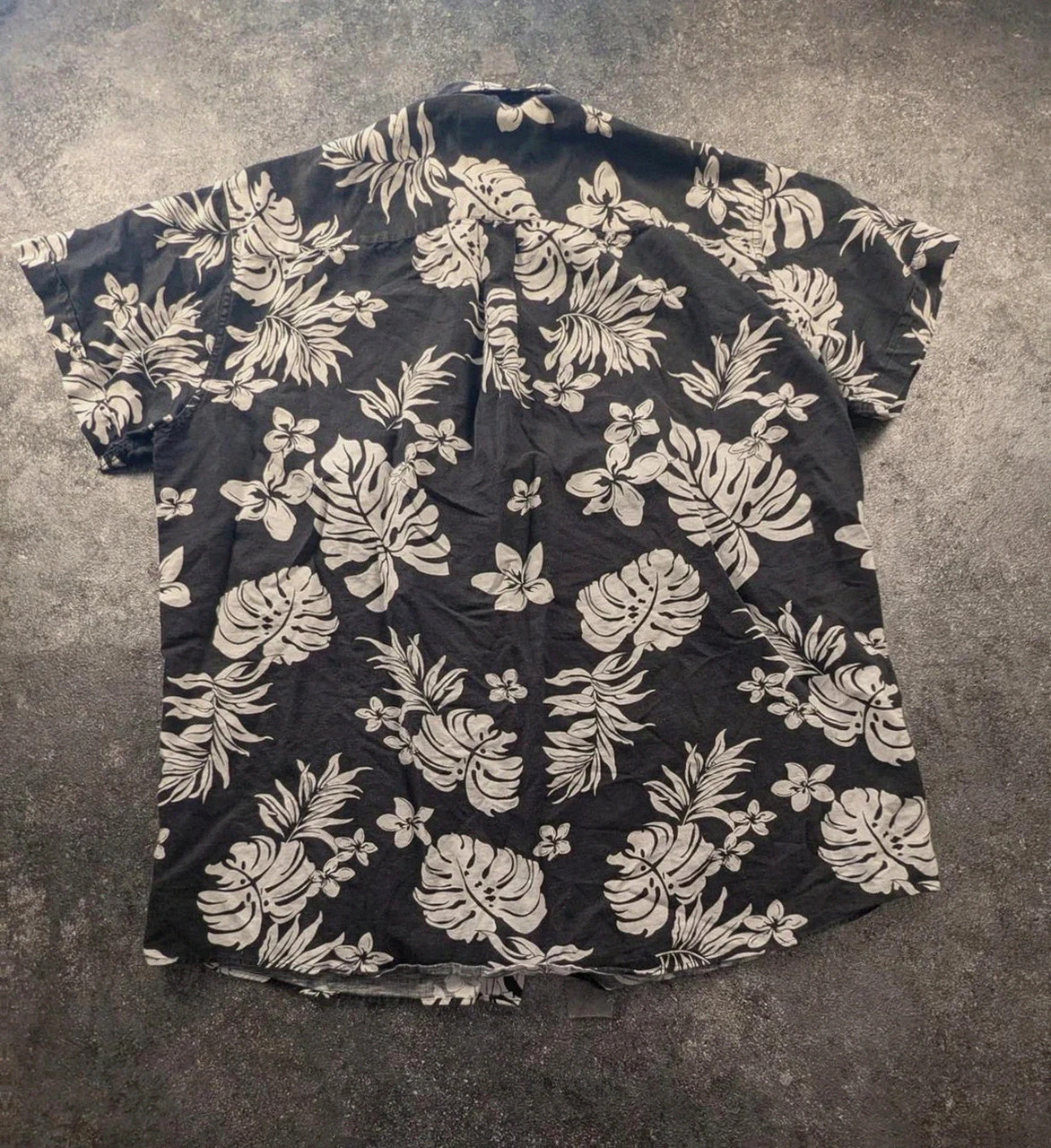 Chemise hawaïenne Batistini noir blanc lin crème tropical 43/44 🌴 – Batistini – taille XL 3