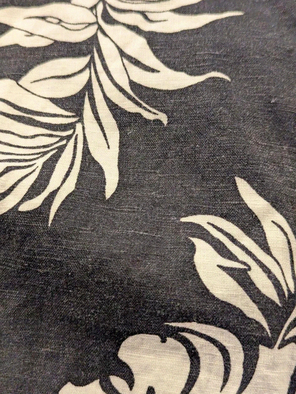 Chemise hawaïenne Batistini noir blanc lin crème tropical 43/44 🌴 – Batistini – taille XL 4