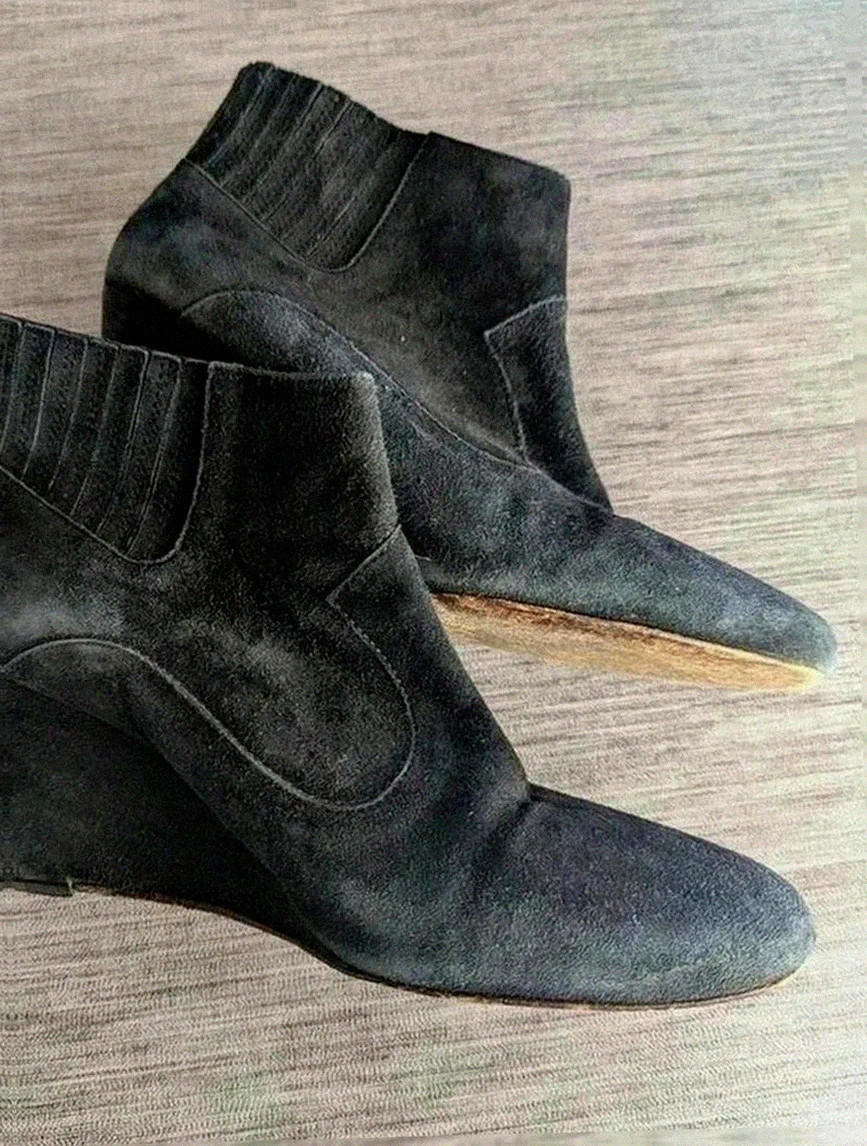 Bash – chaussures compensées en nubuck noir – taille 39 chic bohème – Ba&sh – taille 39 2