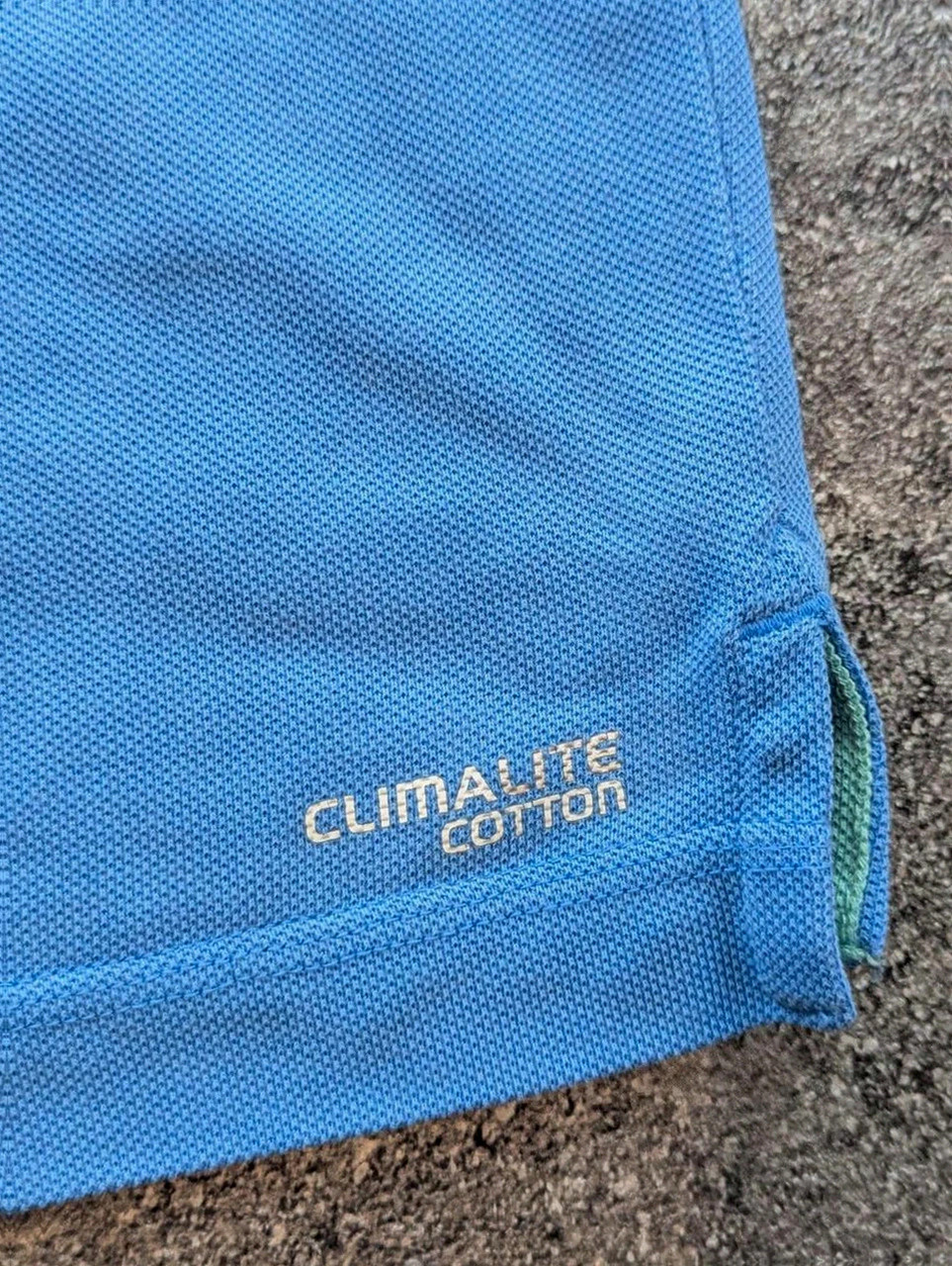 Polo Adidas Climalite Cotton bleu ciel logo brodé tennis golf Y2K taille L – adidas – taille L 5