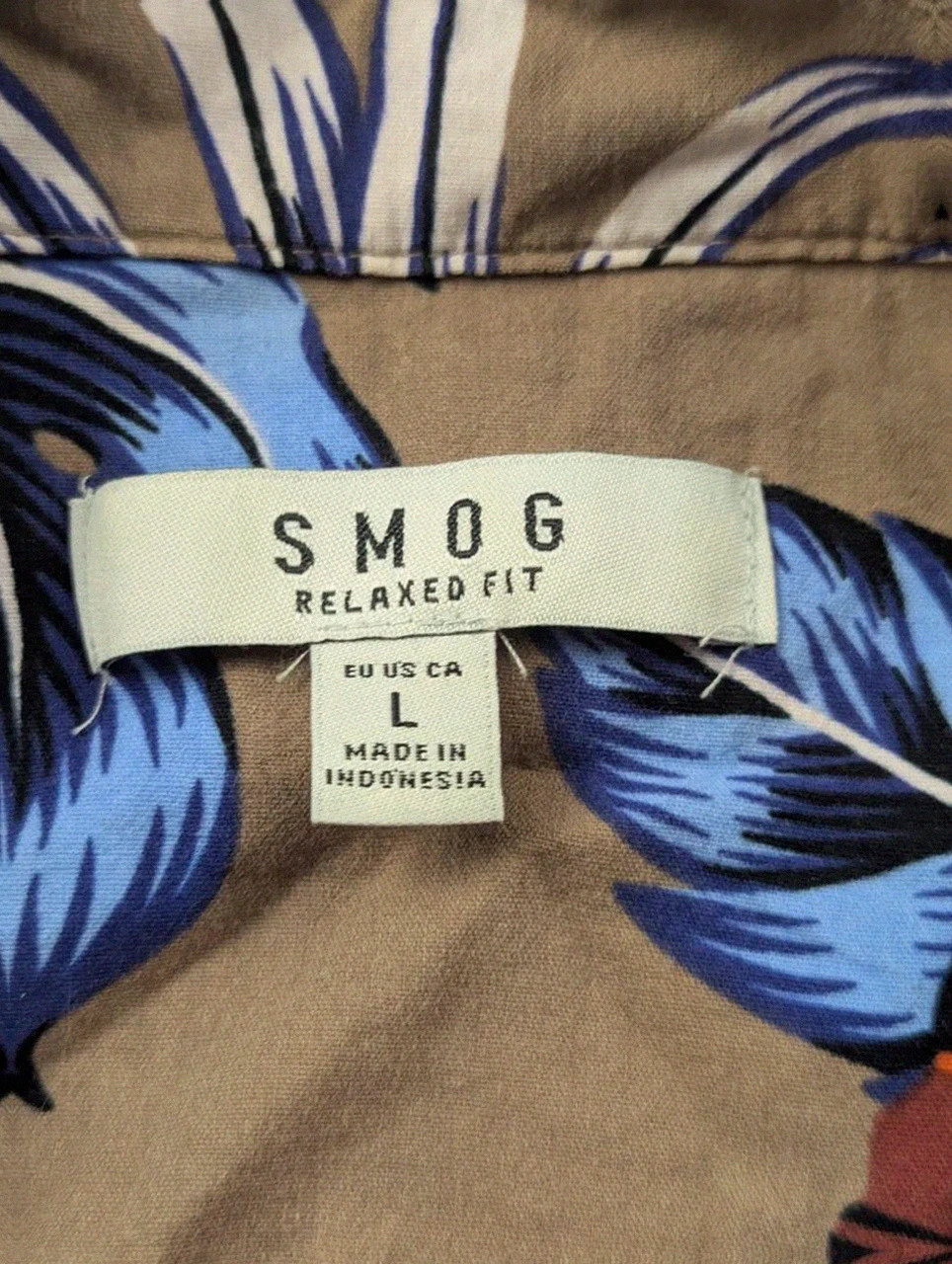 Chemise hawaïenne Smog Relaxed Fit L Homme – Motif Floral Tropical – Style Aloha coton rayon – SMOG – taille L 4