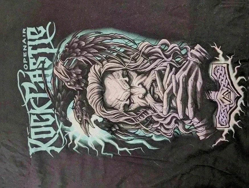 T-shirt Gildan noir Rock Castle Open Air 2023 HammerFall u.d.o Amaranthe métal hardrock taille Xl – Gildan – taille XL 3