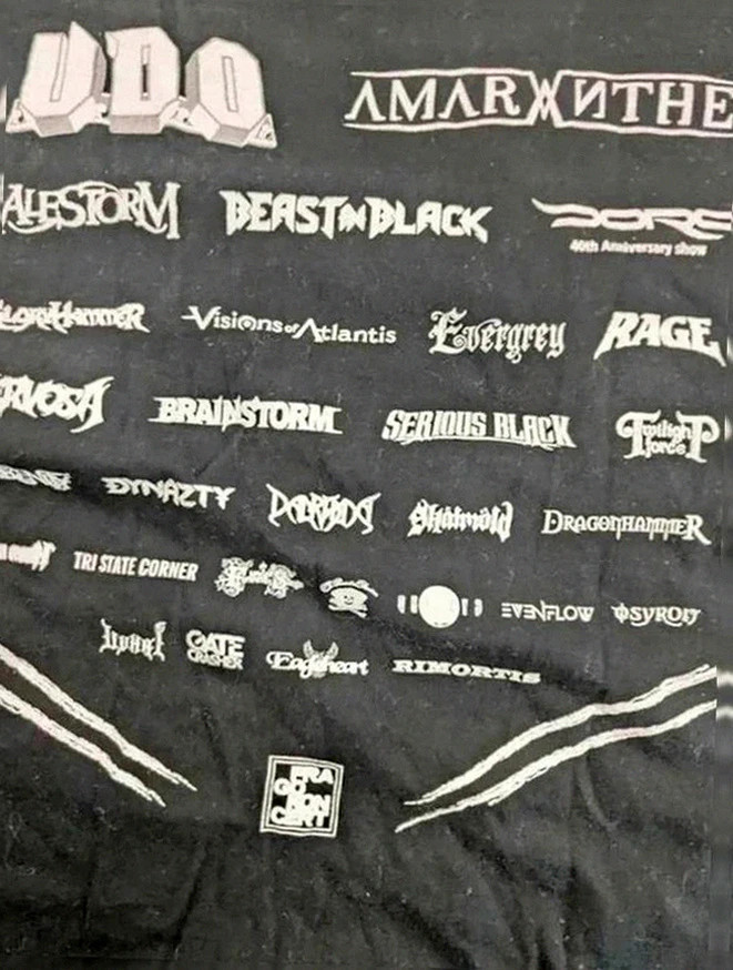 T-shirt Gildan noir Rock Castle Open Air 2023 HammerFall u.d.o Amaranthe métal hardrock taille Xl – Gildan – taille XL 4