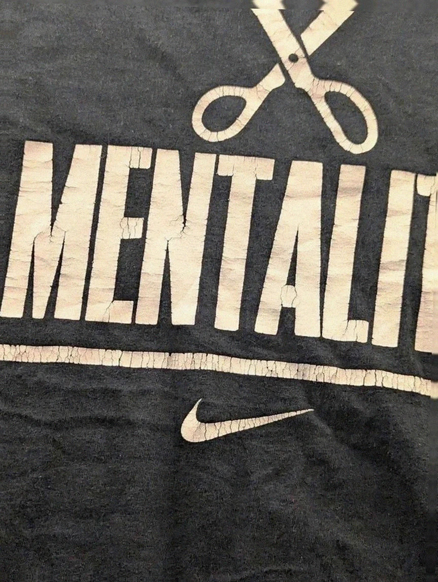 t shirt nike mentality basketball vintage noir swoosh taille M barber shop Haircut – Nike – taille M 2