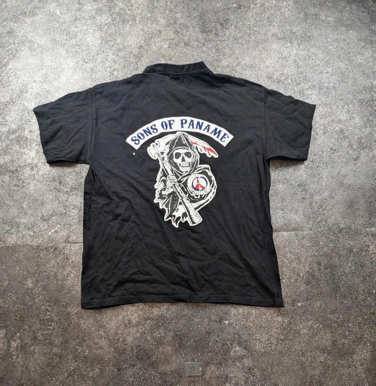 T-shirt Sons of Paname Crâne Imprimé Dos Noir Taille S – Vintage Dressing – taille S 2