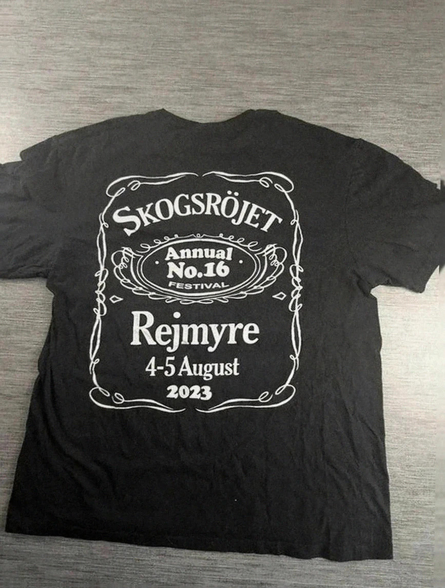 T-shirt noir Skogsröjet 2023 merch design guitares Vip vibe festival rock metal Gildan taille L – Gildan – taille L 5