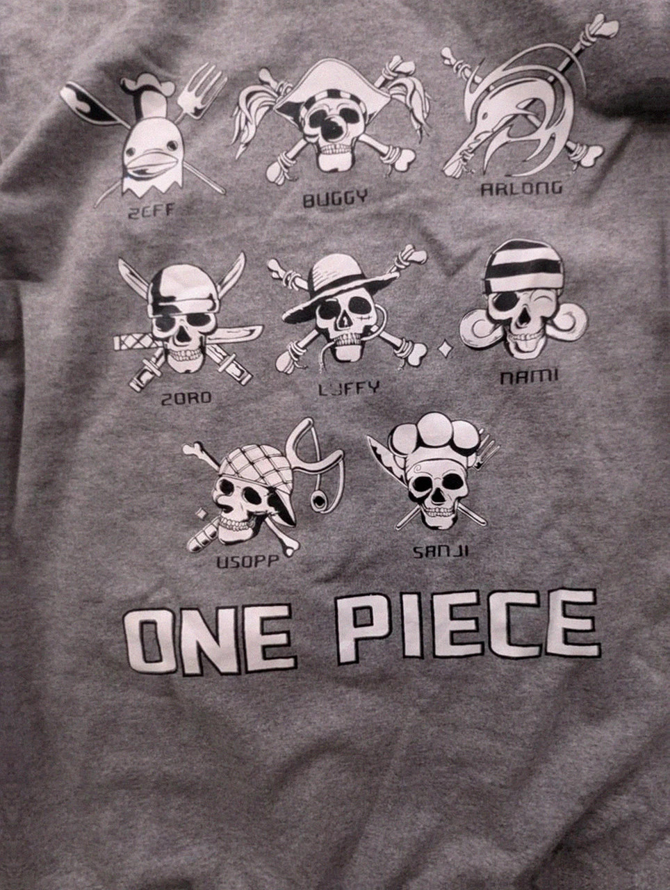 Sweat à capuche One Piece Netflix Xs gris – Mugiwara Luffy Zoro Nami manga anime – OnePiece – taille XS 5