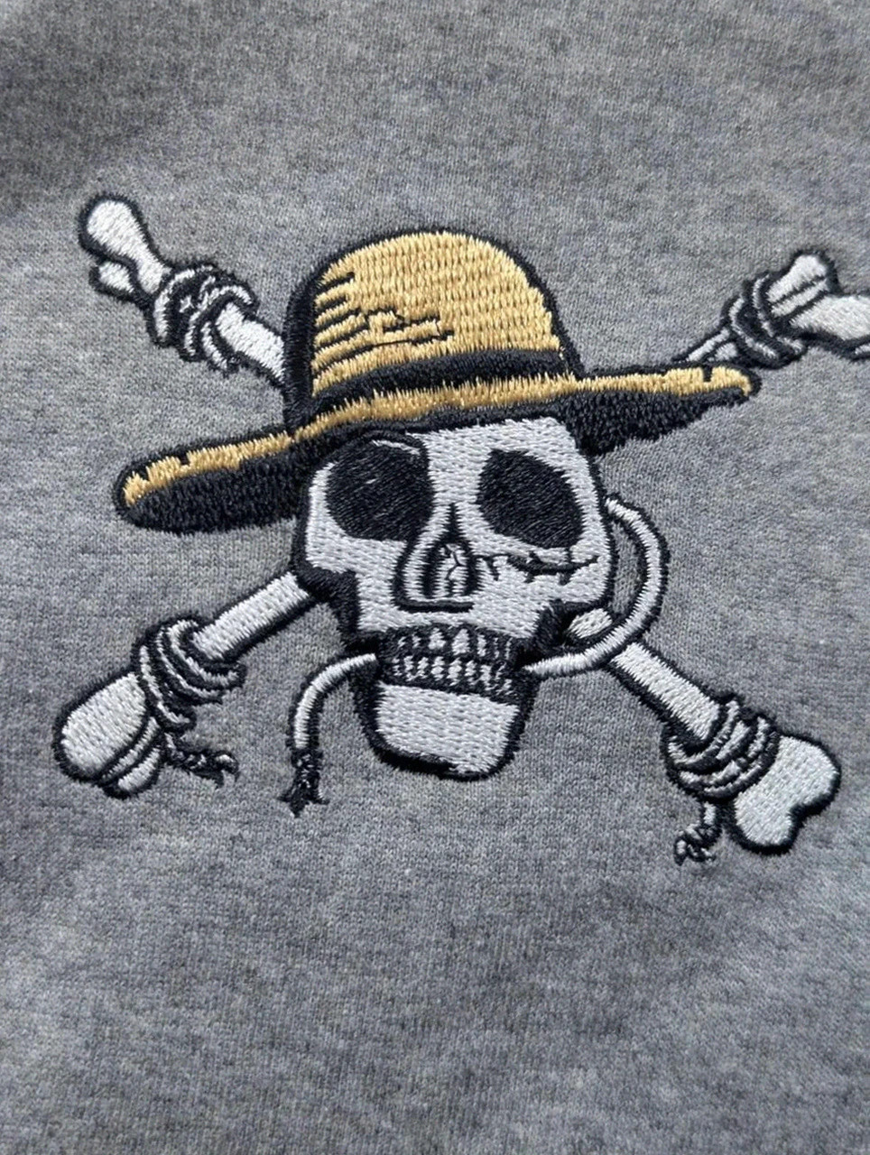 Sweat à capuche One Piece Netflix Xs gris – Mugiwara Luffy Zoro Nami manga anime – OnePiece – taille XS 3