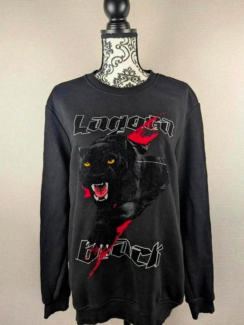 Magnifique sweat Lagora Xxl – panthère – streetwear graphique Hip hop Y2K urban mixte – Lagora – taille XXL