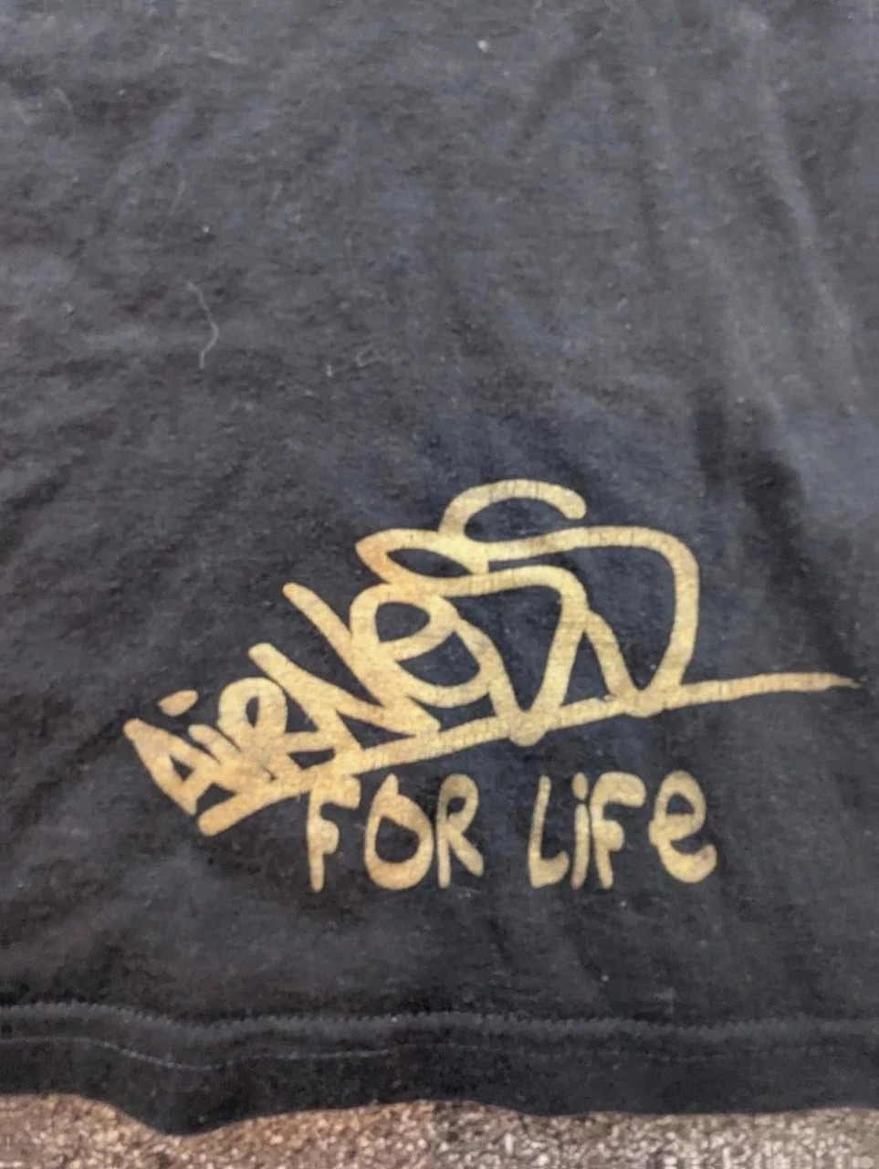 T-shirt streetwear Ainesss graphique faded vintage noir doré Xxl 🐆 – Airness – taille XXL 4