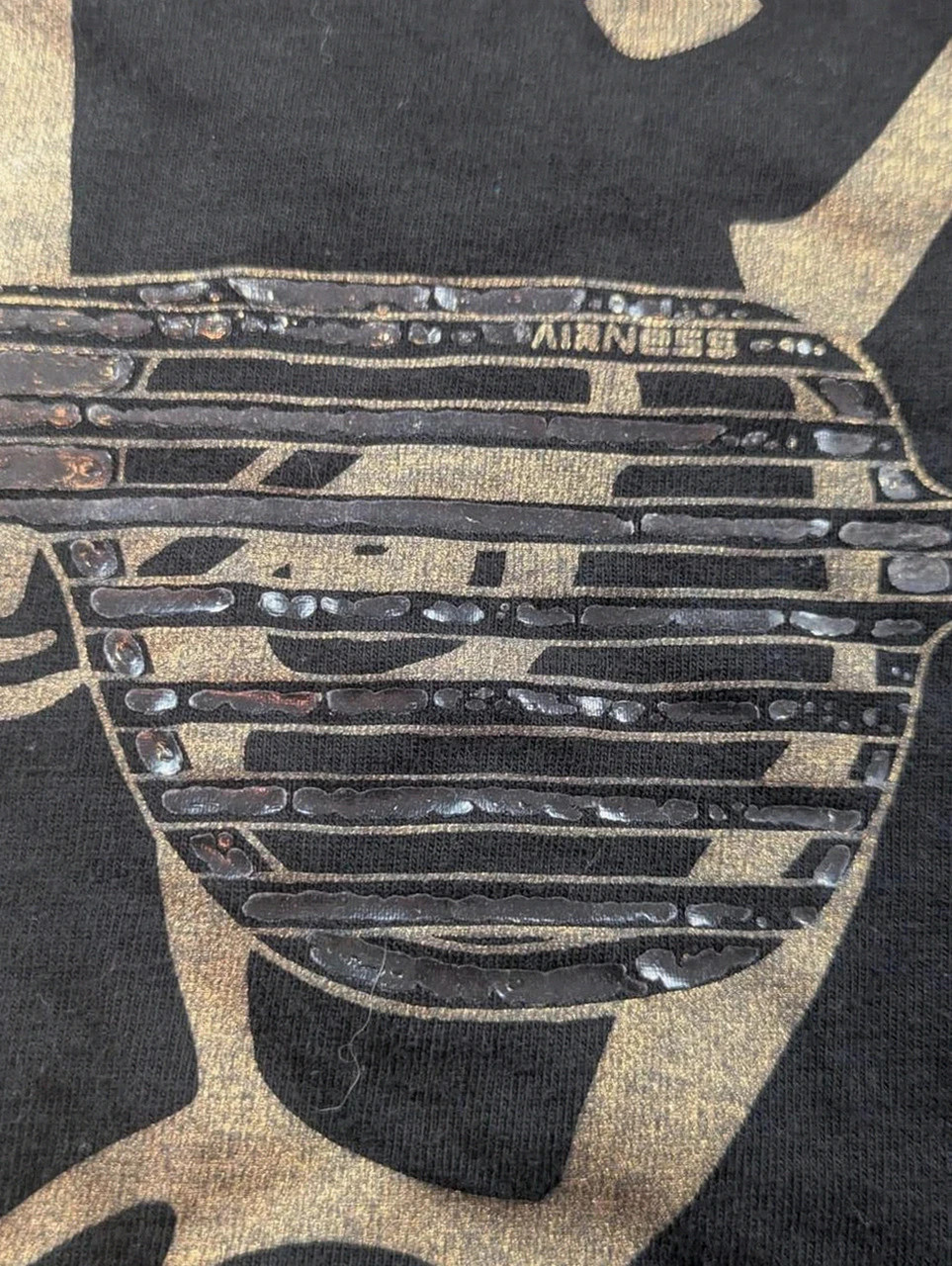 T-shirt streetwear Ainesss graphique faded vintage noir doré Xxl 🐆 – Airness – taille XXL 5