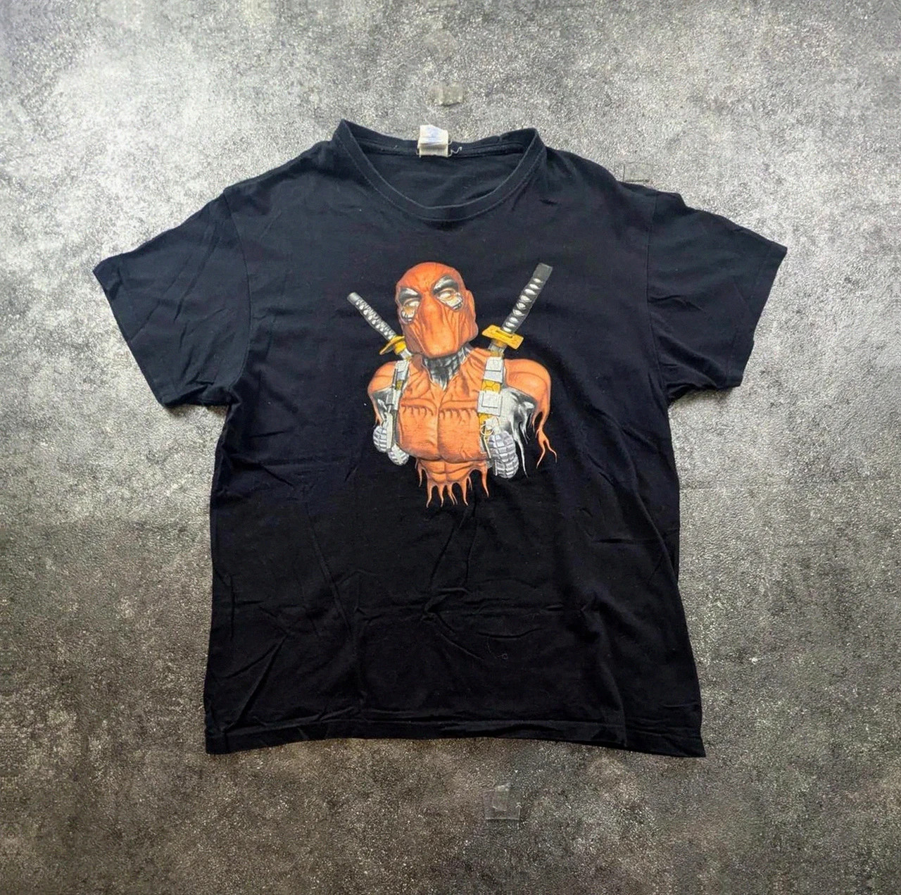 T-shirt Deadpool noir graphic comics manga streetwear taille M