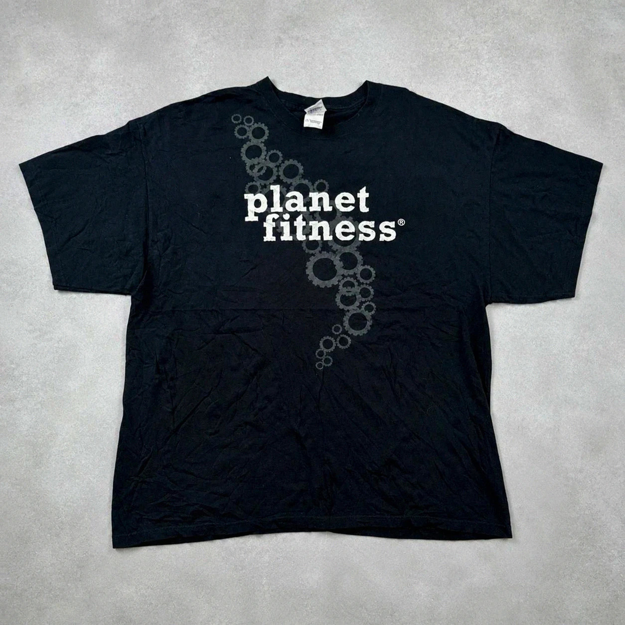 T-shirt Planet Fitness noir oversize 3XL streetwear fitness gym